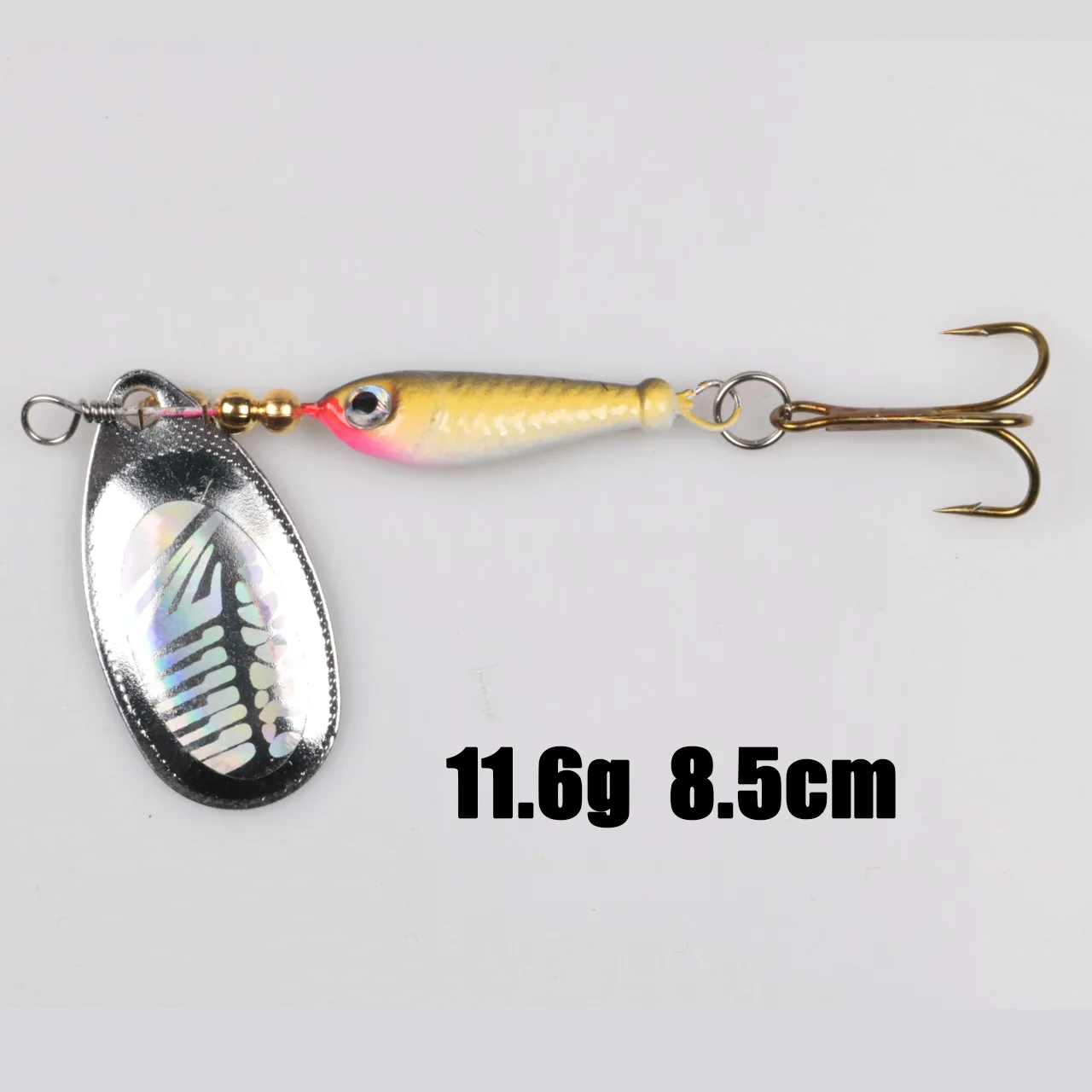 Металлическая приманка Спиннер с тройными крючками Mustad рыболовная 6 г 11 13
