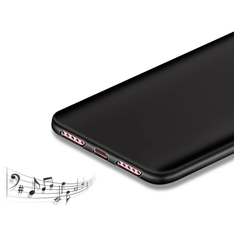 Для iPhone XS MAX XR X 7 8 чехол силиконовый для телефона 5 6S плюс сплошной черный Цвет