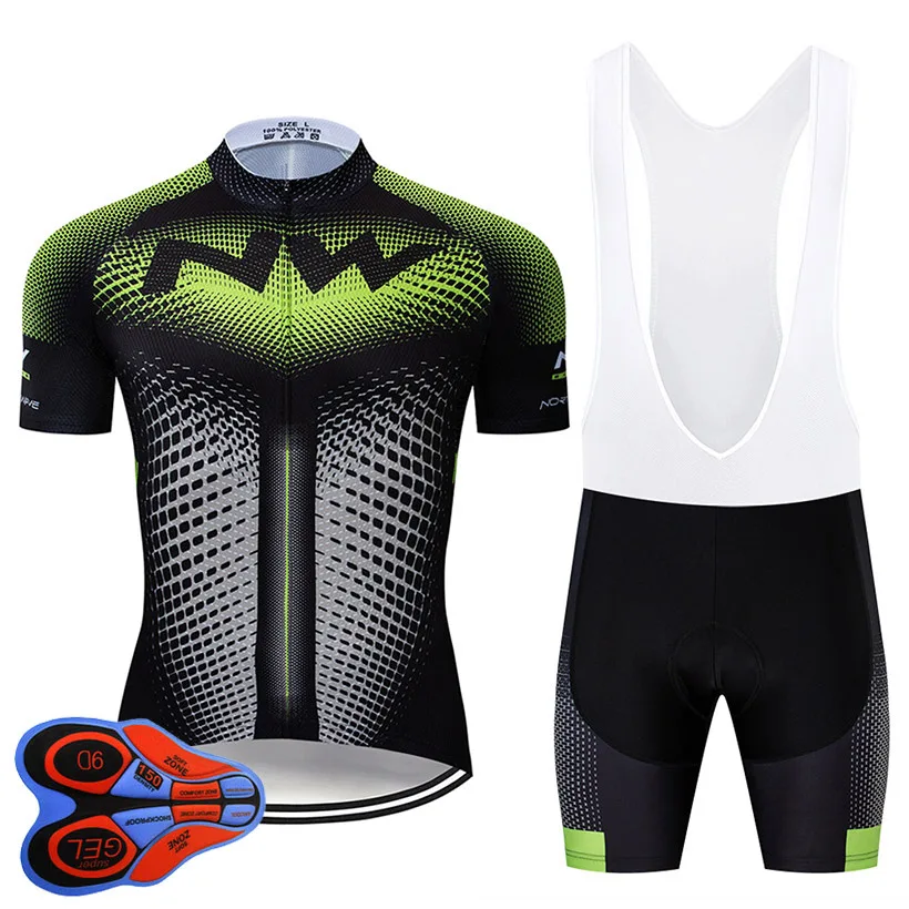 Cycling Set 5 цветов летние NW велосипедные Джерси 9D Bib набор MTB велосипедная одежда Ropa Ciclismo велокостюм из флиса Мужские Короткие Майо трико кюлот - Цвет: Cycling Set