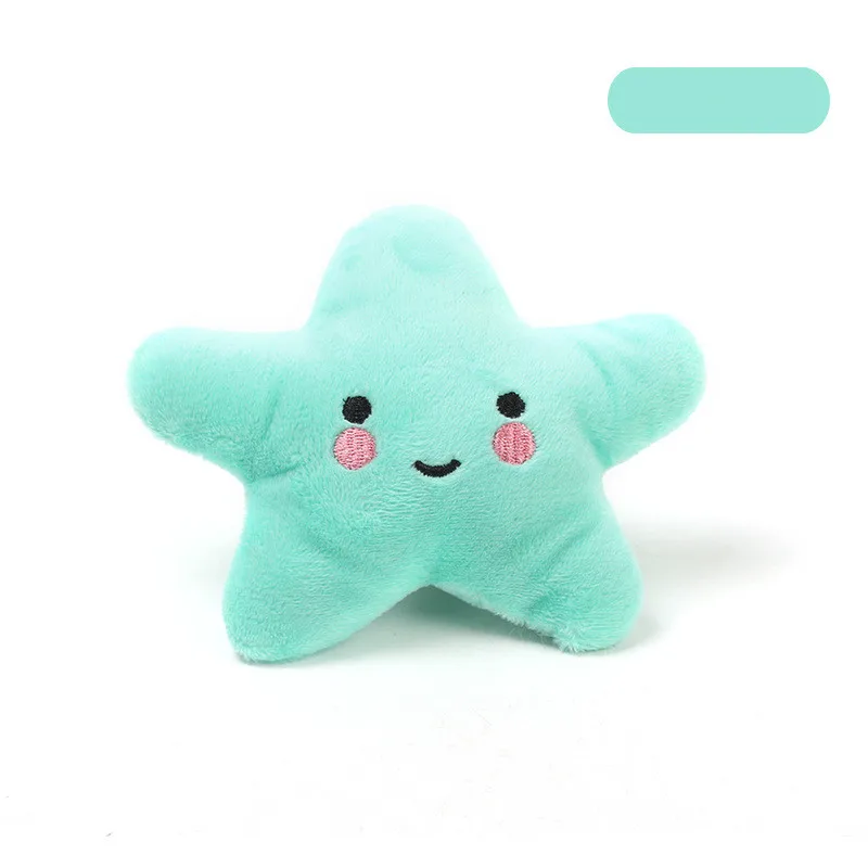 Плюшевая собачка для животных с фруктовыми морскими звездами звучащая пищащая