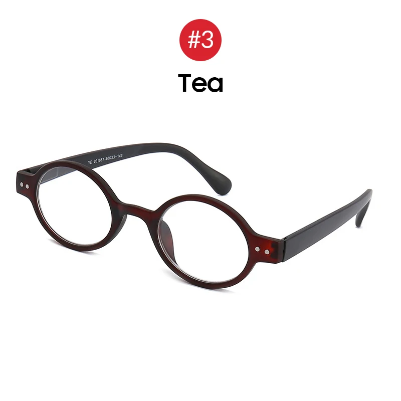3 Tea VIVIBEE унисекс овальные черные очки для чтения, очки для дальнозоркости, мужские прозрачные линзы, очки по рецепту для чтения wo, мужская оправа 1,5 1,75 - Цвет оправы: 3 Tea