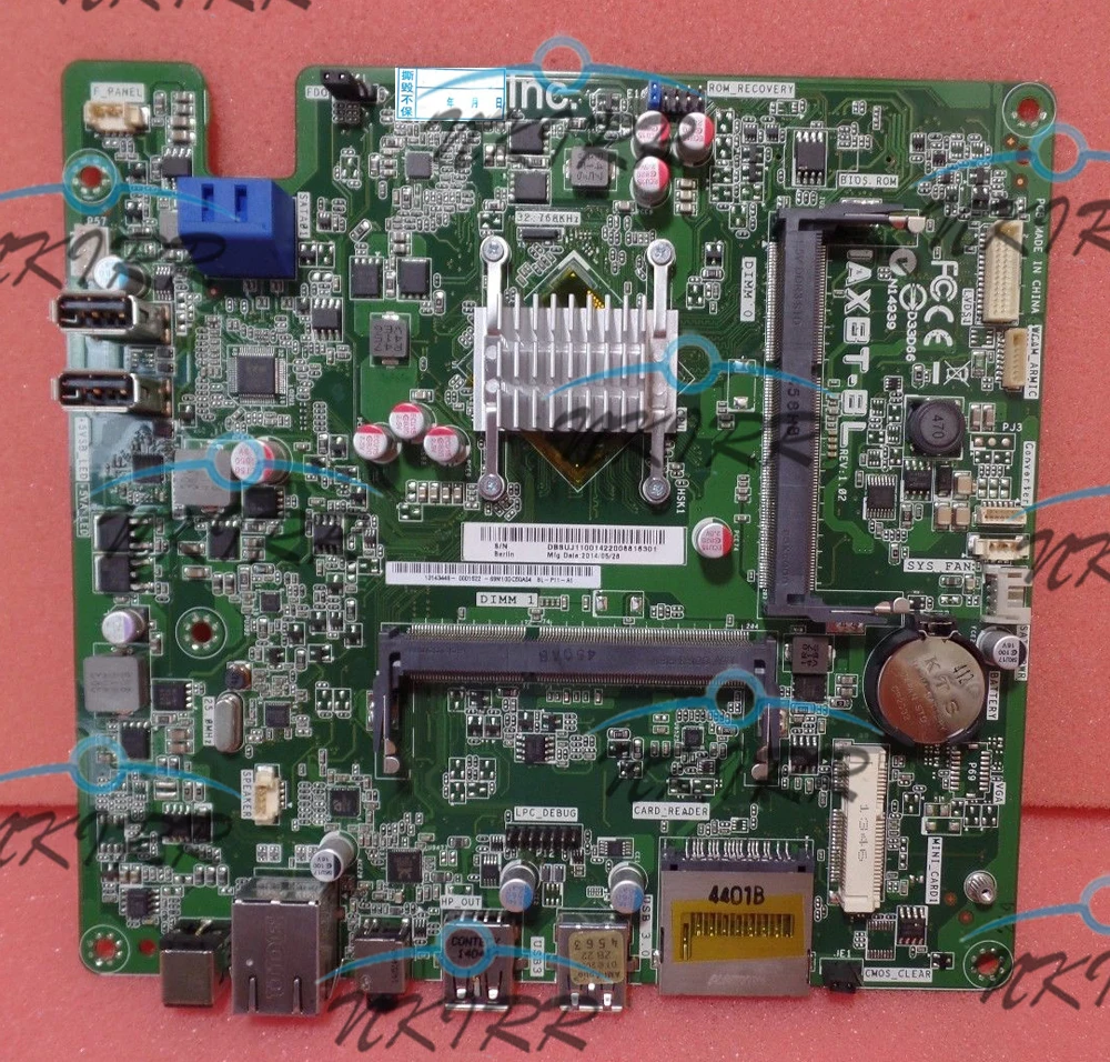 

DB.SUJ11.001 DB.SWB11.002 69M10DC50A04 IAXBT-BL REV:1.02 DDR3 J1900 MotherBoard SYSTEM BOARD for Acer Aspire AIO ZC-606 ZC600