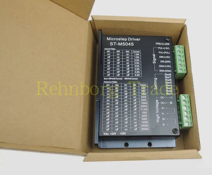Бесплатная доставка! ST-M5045 CNC 4.5A DC24-50V nema23 Драйвер шагового двигателя 2 фазы 256