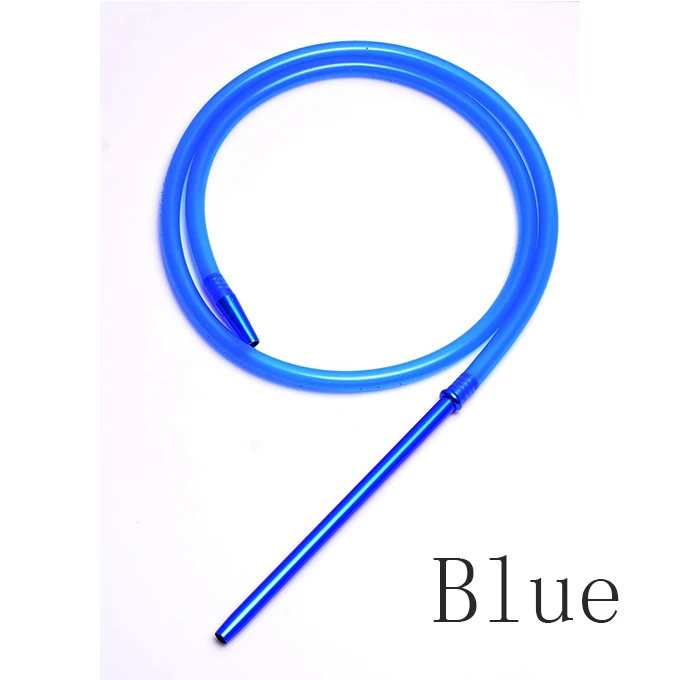 Blue QMJHVX арабский кальян силиконовая трубка алюминиевый сплав силиконовый шланг трубка с для Кальян chicha Narguile аксессуары - Цвет: Blue