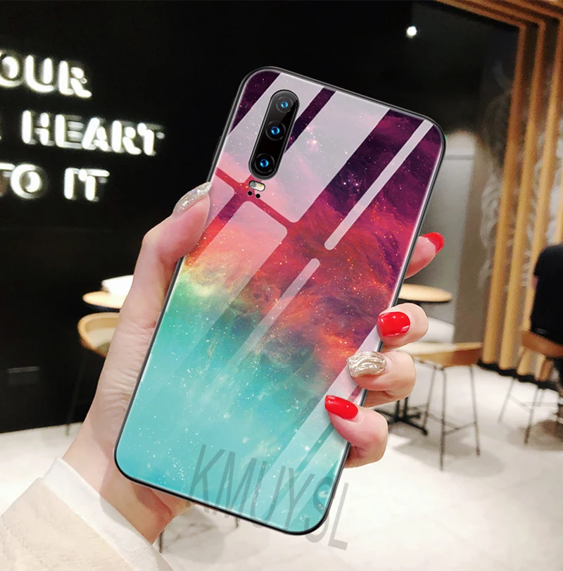 Модный чехол из закаленного стекла для huawei mate 20 10 Lite Nova 4 3 3i Honor 7A 7C Pro Y5 Y6 Prime P Smart чехол цветной чехол