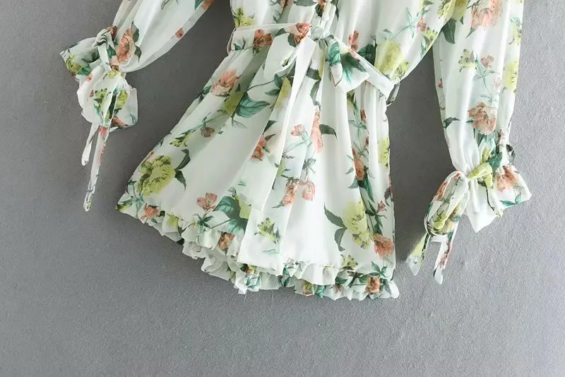 HEYDRESS свободные богемные комбинезоны с цветочным принтом в винтажном стиле, женские Комбинезоны на шнуровке, повседневные пляжные Комбинезоны для отдыха