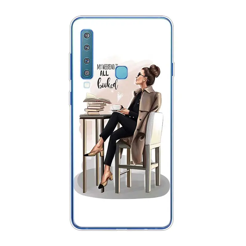 Style 03 Силиконовый мягкий чехол для телефона с принтом мамы и девочки для samsung Galaxy A9 A8 Star A7 A6 A5 A3 Plus - Цвет: Style 03