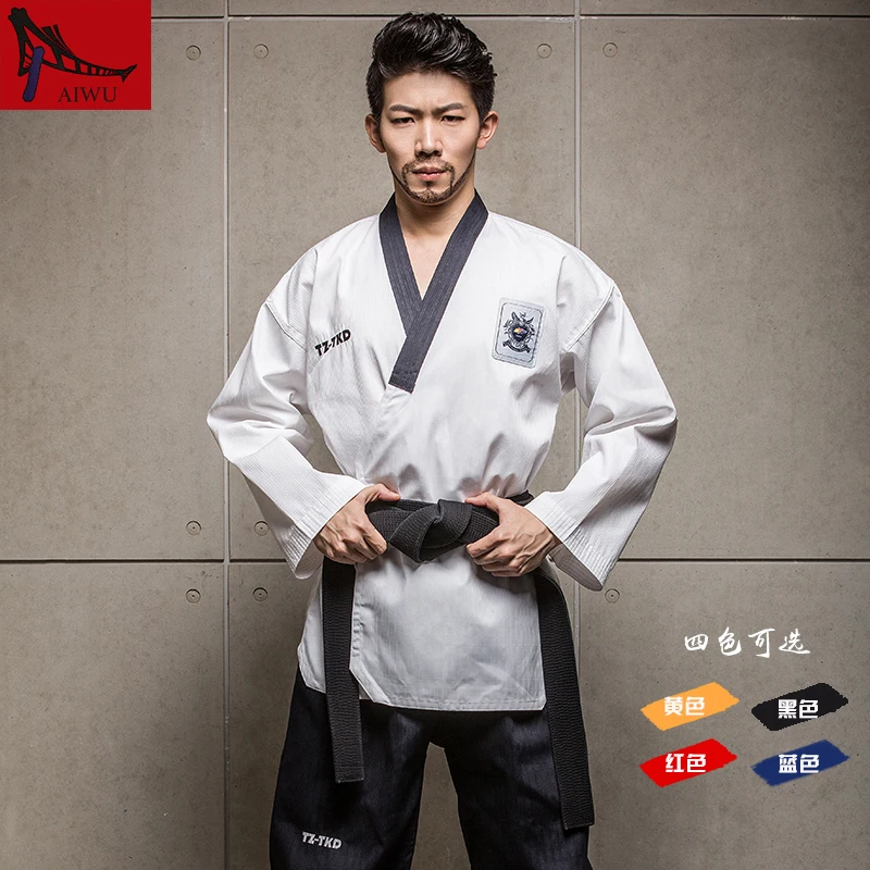 Боевые искусства TKD Tae Kwon Do Корея v образный вырез для взрослых Тхэквондо форма