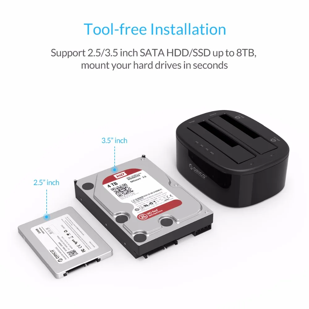 Док станция ORICO для жестких дисков 3 0/2 5 дюйма USB SATA|drive docking|hard drive dockinghard docking station |