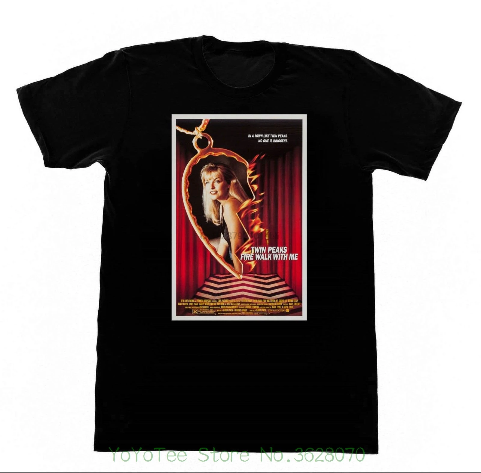 Мужская модная футболка с круглым воротником надписью Twin Peaks Fire Walk With Me-Shirt 202 David