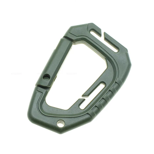 Army Green 1 шт./упак. D Форма 200LB Пластик защелкивающийся зажим карабиновая альпинистская пряжка на открытом воздухе подвесной брелок-крючок Аксессуары для скалолазания - Цвет: Army Green