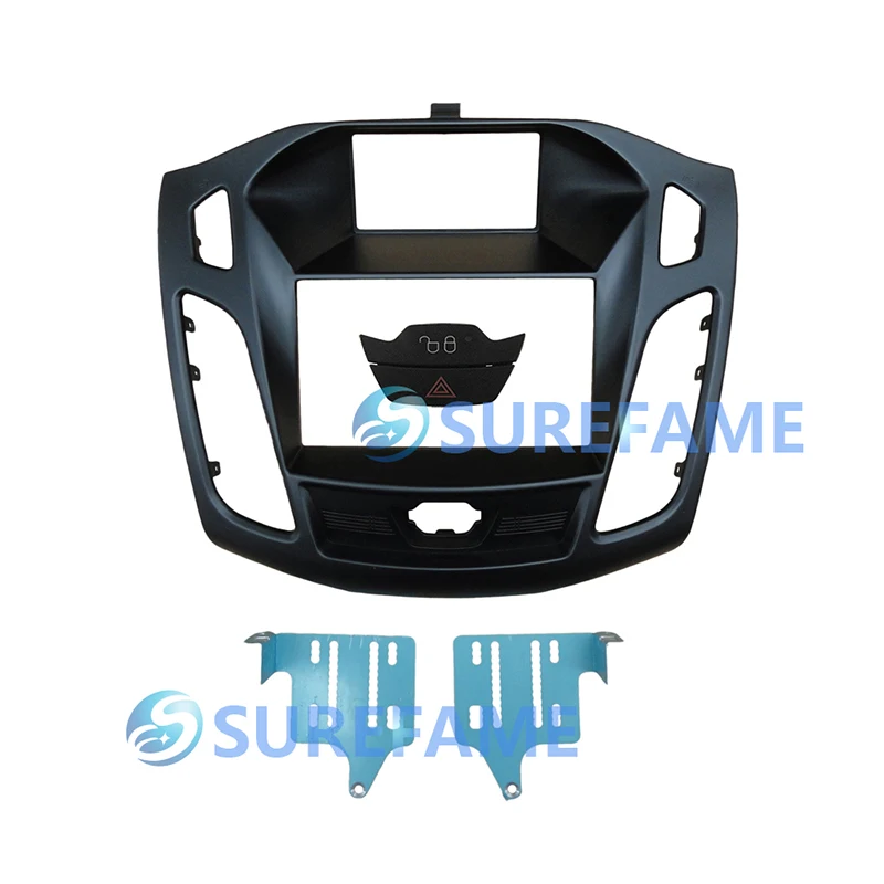 Двойной Din Автомобиль Радио Рамка для Ford для фокуса, C-Max 2010+ с выключателем тире отделка комплект переходная пластина DVD стерео панель адаптер