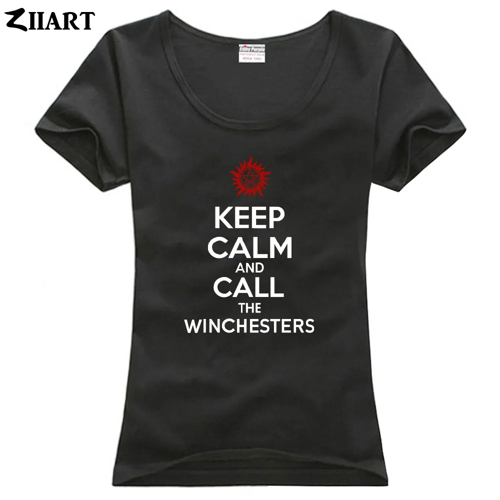 Сверхъестественная парная одежда с надписью KEEP CALM and CALL THE Winchester Женская