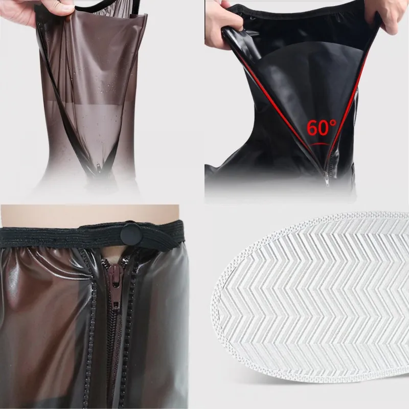 100% водонепроницаемая обувь для дождливой погоды уплотненные мужские и женские