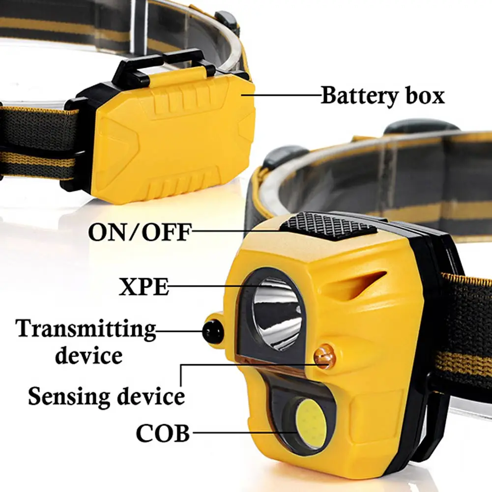 Налобный фонарь с ИК датчиком и Индукционным режимом 2000 лм 5 Вт|headlamp 5w|headlights forcob 5w |