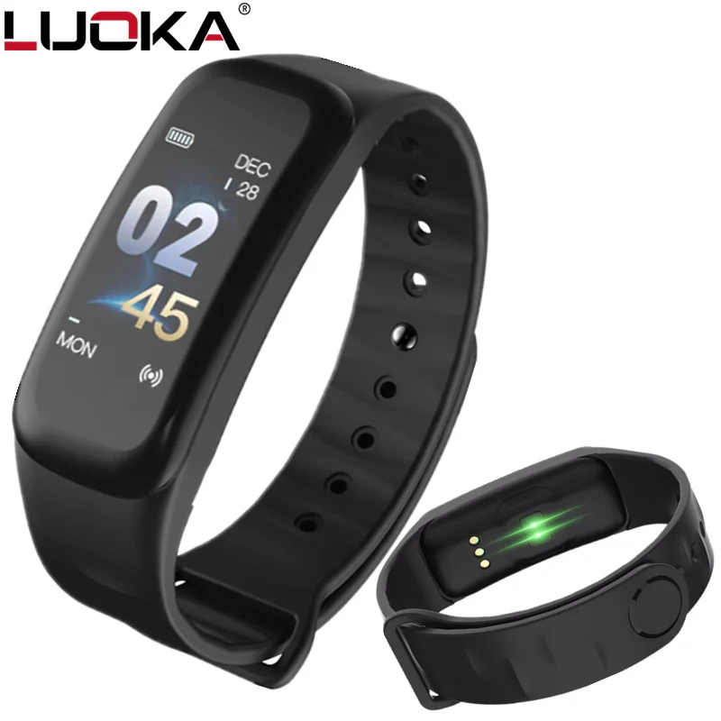Смарт браслет LUOKA C1Plus с цветным экраном пульсометром и тонометром|Смарт-браслеты|