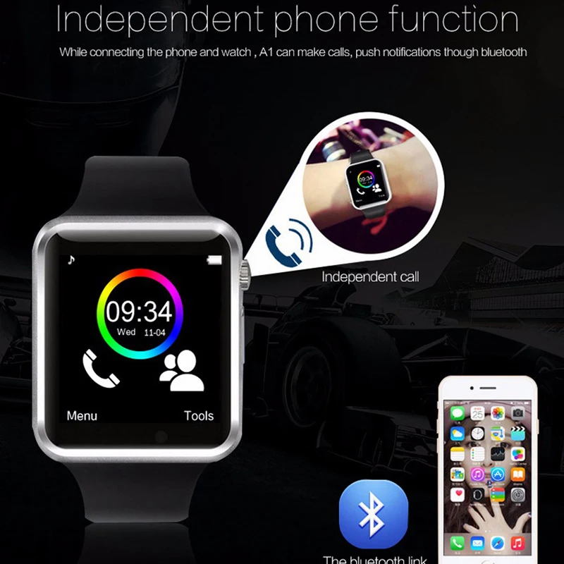 KESHUYOU A1 Bluetooth Смарт часы Спорт Шагомер Smartwatch Android с sim-камерой умная электроника PK apple часы телефон