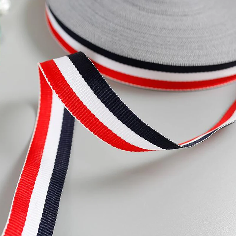 Лента с принтом Grosgrain трехцветная лента 20 мм высокое качество ручная работа шитье