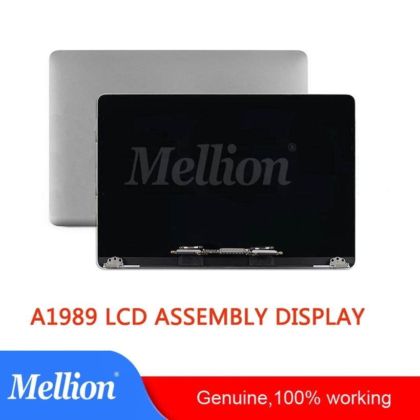 Genuine New A1989 Laptop LCD Display Screen Assembly for MacBook Pro Retina 13&quot 2018 with Grey/Silver Color MR9Q2 EMC3214 |