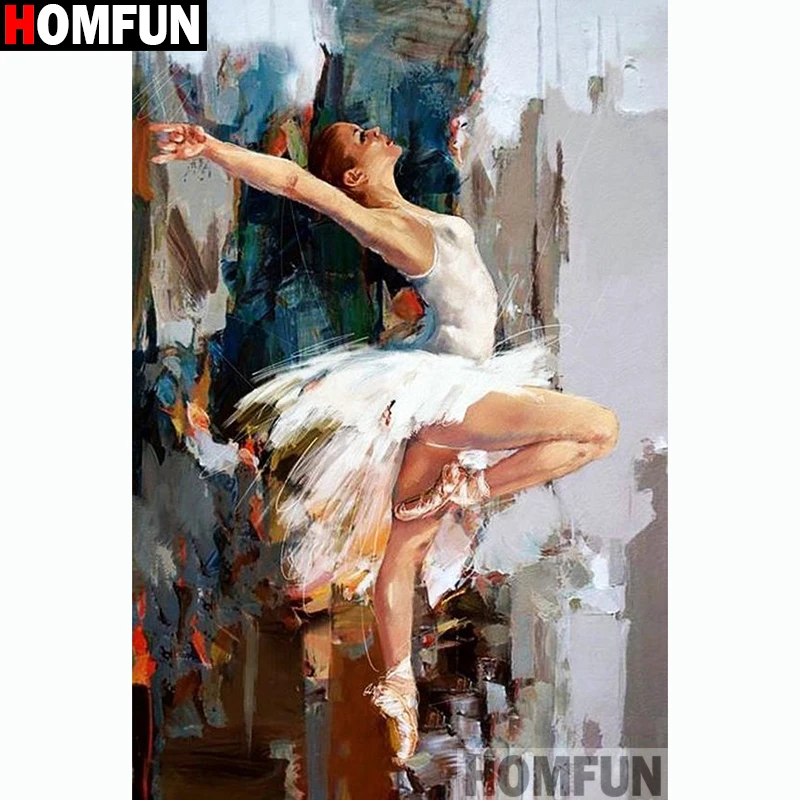 Алмазная живопись HOMFUN Танцующая женщина вышивка крестиком из квадратных/круглых