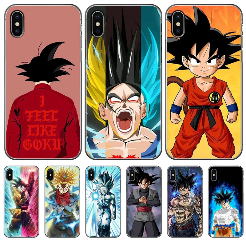 Чехол для телефона чехол iPhone 5 5S SE 6 6S 7 8 X XS Max XR Plus из мягкого ТПУ силикона Dragon Ball Goku
