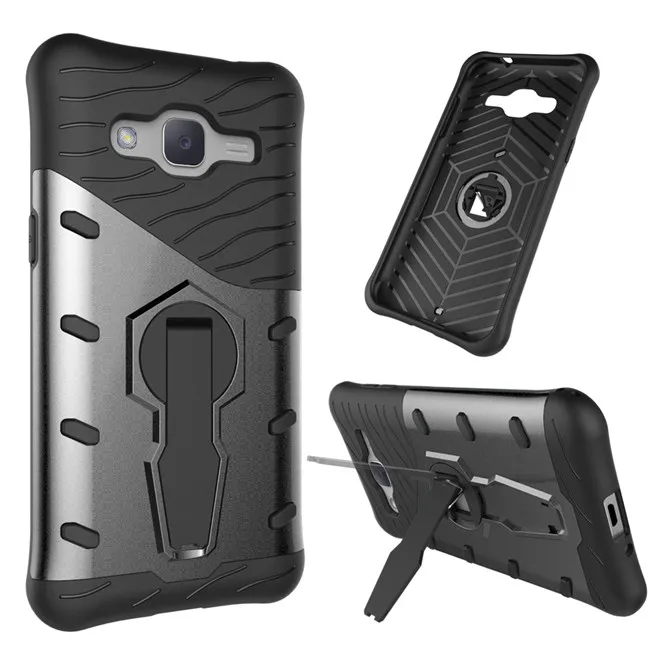 For Samsung Galaxy J2 2015 Case J200 Cases Robot Armor Kickstand Shockproof Rubber Back Phone Cover |