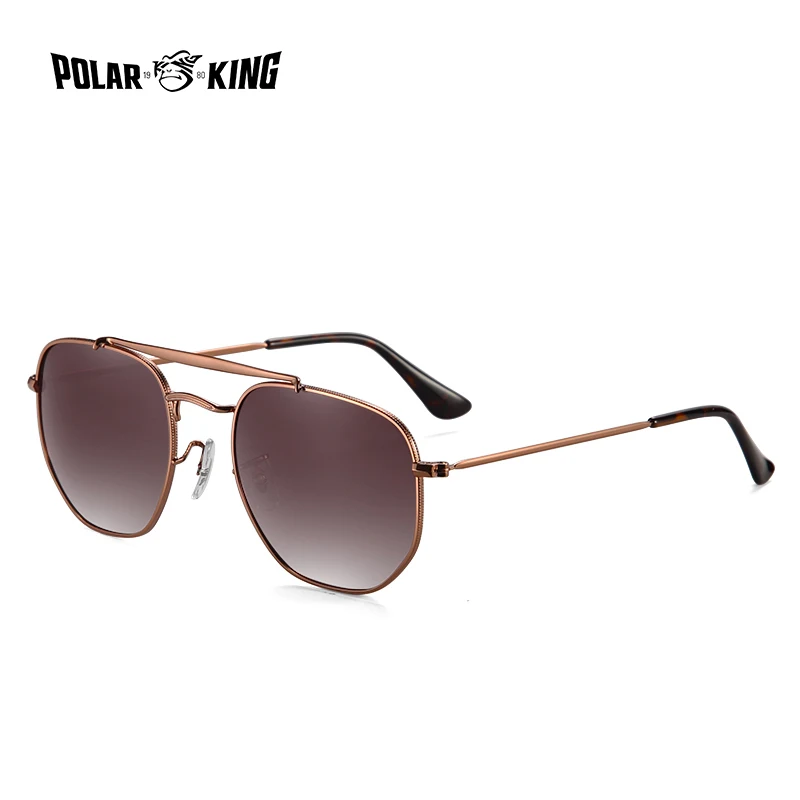 C04GoldBrown POLARKING Марка Дизайн Классические Поляризованные Солнцезащитные Очки Мужчины Женщины Вождение Металлический Каркас Солнцезащитные Очки Мужские Очки UV400 Защита - Цвет линз: C04GoldBrown