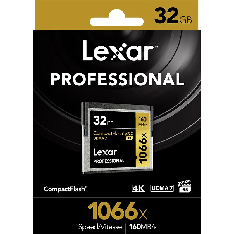 Lexar Professional 1066x32 GB CompactFlash Cf флэш-карта памяти 64GB 128GB для Dslr камеры Hd видеокамера 1080p 3d