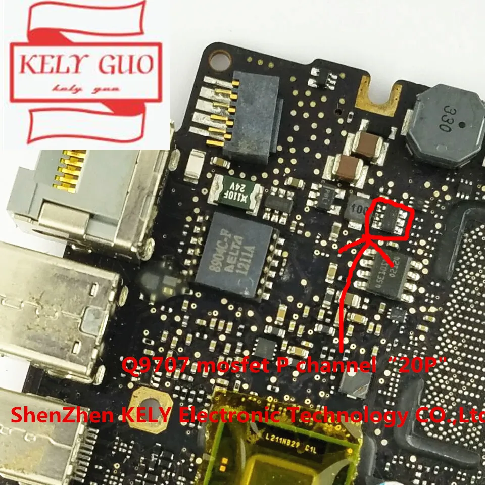 10 шт./лот для Macbook Pro 1" A1278 820-3115 Q9707 6 футов ic mosfet P канал Код" 20 P"