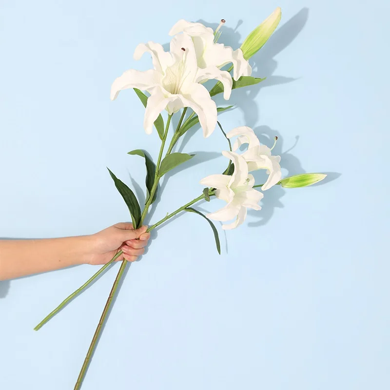 Xuanxiaotong большой искусственный PU Lilium цветы для дома декоративные наилучшие пожелания для мамы подарок настольные украшения высокое качество
