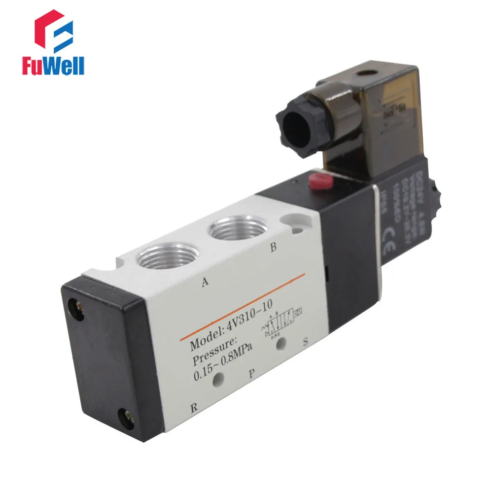 Электромагнитный клапан 4V310 10 DC 24V PT3/8 пневматический регулируемый из