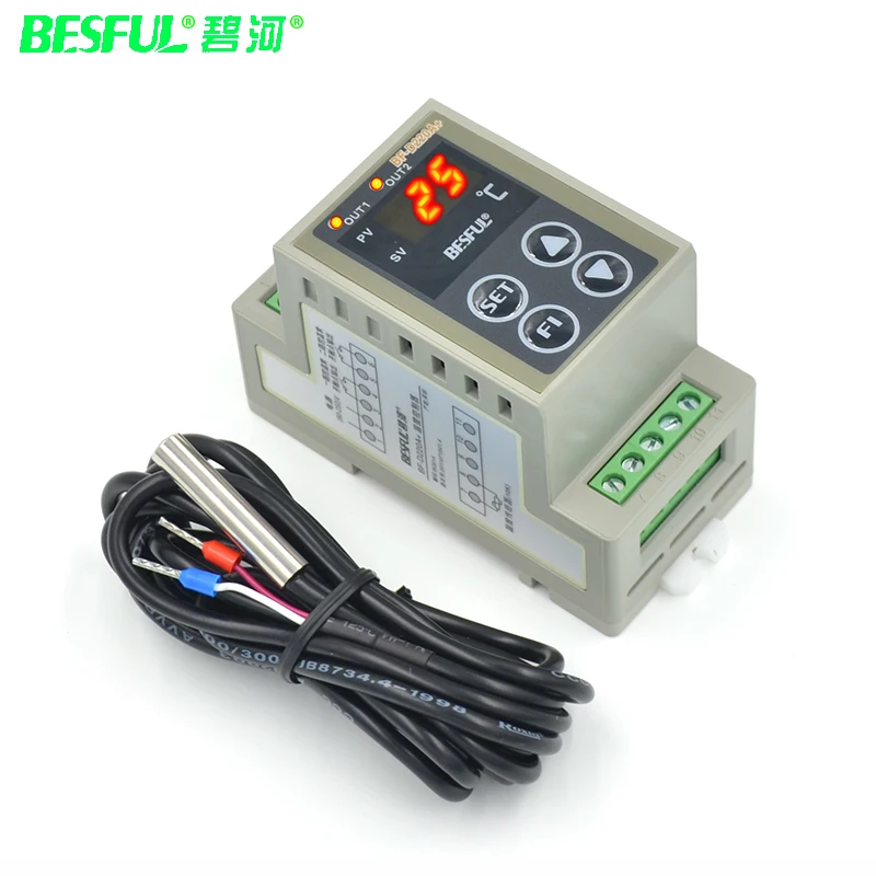BESFUL BF-D220A + рельсовый контроллер температуры с двойным выходом, интеллектуальный контроль температуры Переключатель Регулятор Температуры
BESFUL BF-D220A + рельсовый контроллер температуры с двойным выходом, интеллектуальный контроль температуры Переключатель Регулятор Температуры