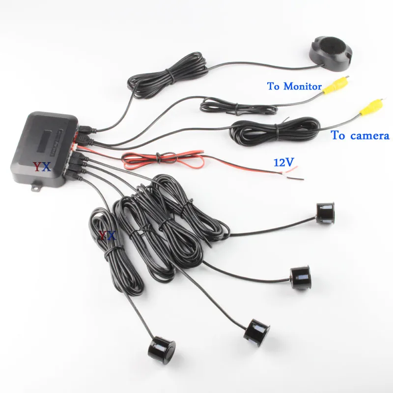Оригинальные парковочные датчики Koorinwoo 4 автомобильных монитора Bluetooth MP5 FM USB/SD