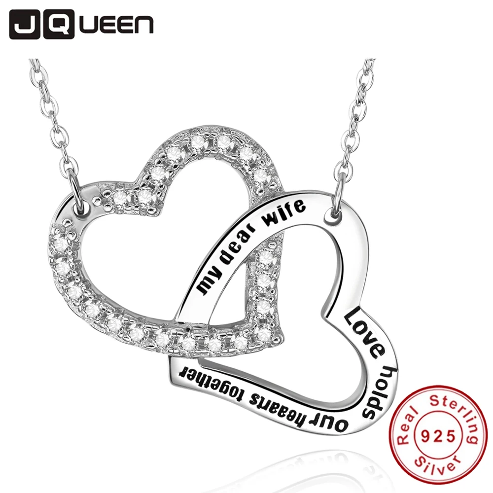 Ожерелье с двойным кулоном в виде сердца именем на заказ|necklace pendent|necklace pendant
