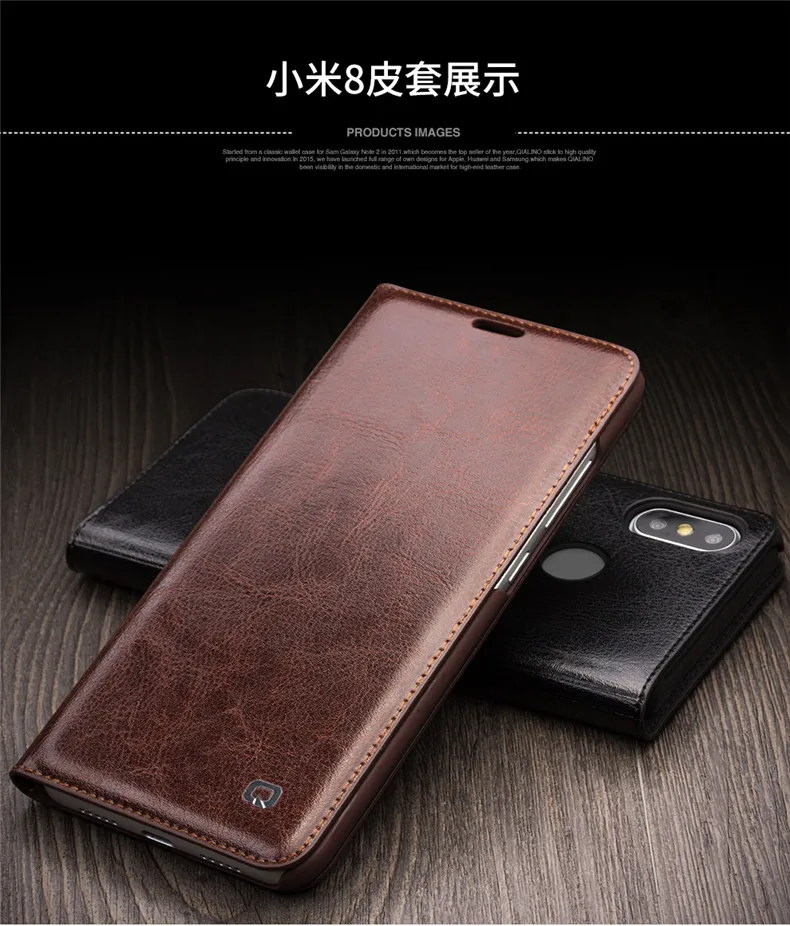 Роскошный Ультратонкий флип-чехол из натуральной кожи для Xiaomi Mi 8 Модный деловой кошелек ручной работы слот для карт чехол для Xiaomi Mi 8