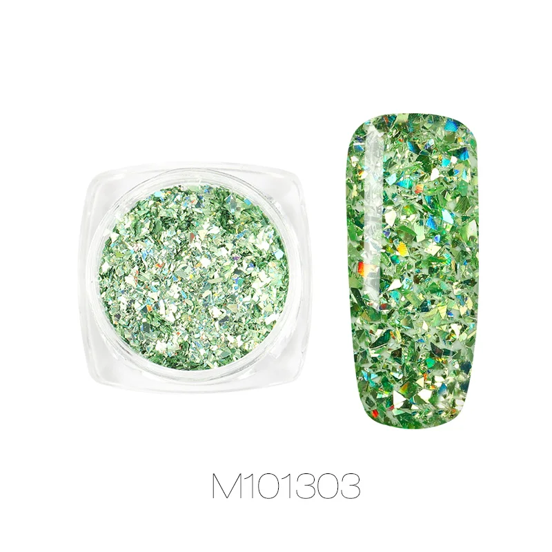 M101303 ROSALIND Блестки для ногтей хромированная пудра для ногтей Тонкий голографический блестящий для ногтей для гель-лака пигмент пыль зеркало для маникюра - Цвет: M101303