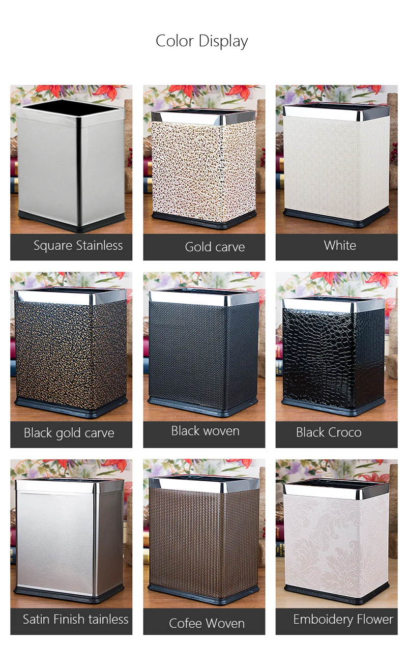 Мусорная корзина из нержавеющей стали поворотная крышка 10 литров 15 л для отходов