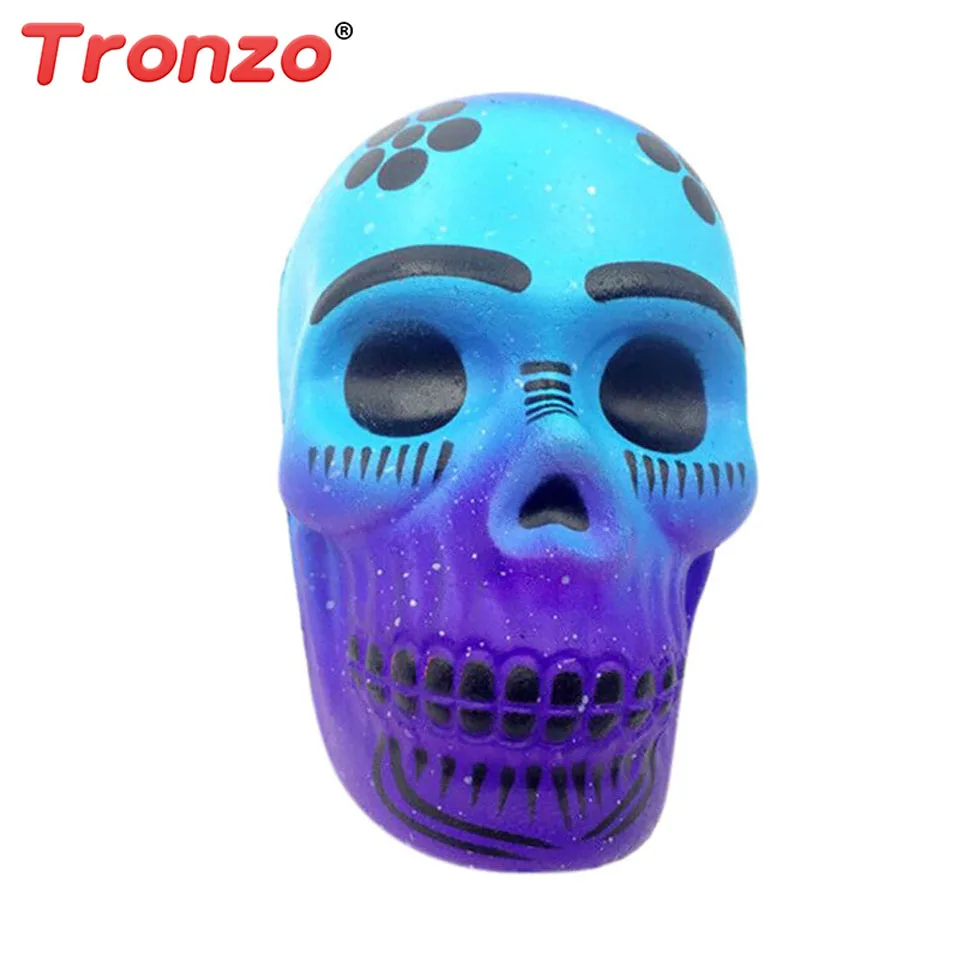 Забавная игрушка в виде черепа Tronzo 1 шт. 10 см мягкая антистресс медленно