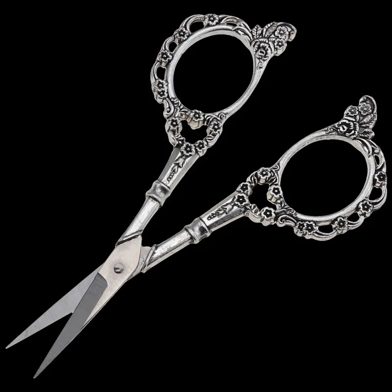 Silver ZAKKA scissor ручная вышивка ткань вышивка крестиком Европейский ретро классический, винтажный, старинный ремесло шитье портной DIY Cut Art - Цвет: Silver