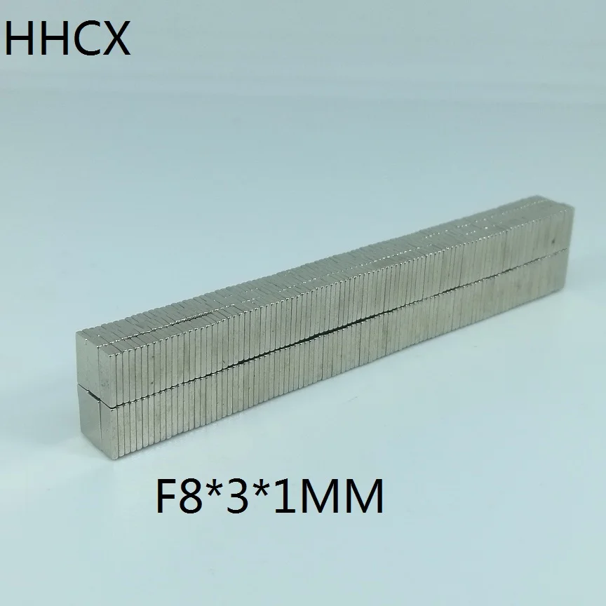 10 20 50 100 шт./лот магнит 8x3x1 N35 Сильный квадратный NdFeB редкоземельный 8*3*1 неодимовые