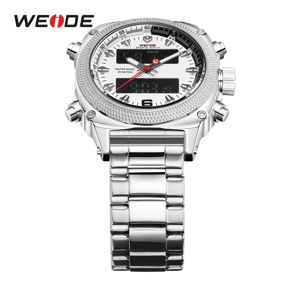 WEIDE мужские часы спортивные светодиодный цифровой автоматический дата