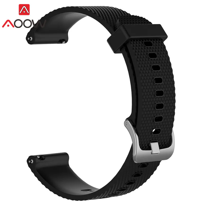 Black 20 мм 22 мм силиконовый ремешок для huawei GT honor watch Magic galaxy watch 42 мм 46 мм active huami amazfit pace ремешок Bip ремешок для часов - Цвет ремешка: Black