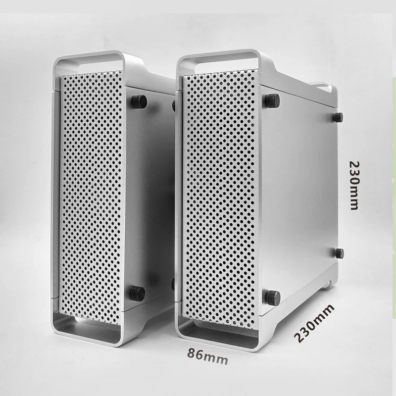 Полностью алюминиевый ITX мини-шасси настольный компьютер HTPC гостиная модный