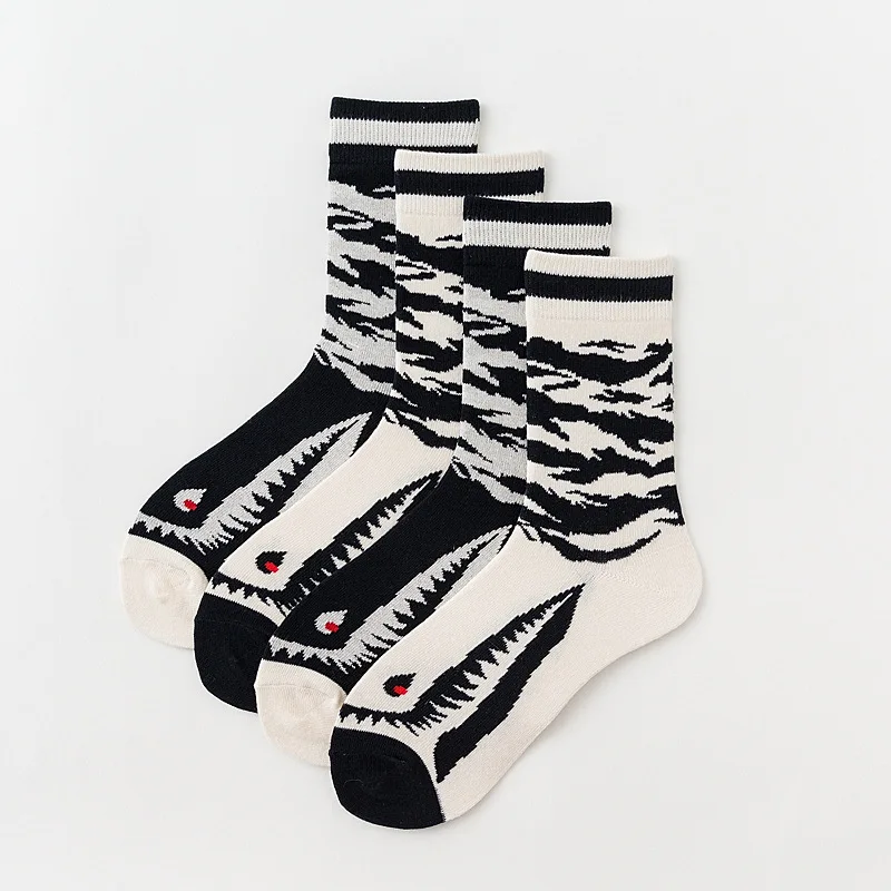 Носки мужские в стиле ретро хлопок полоску для улицы скейтборда спорта