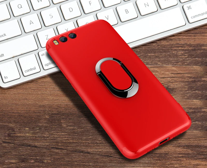 Чехол Yeuzoe для xiaomi mi 6 M6, мягкий силиконовый чехол высокого качества для xiaomi 6 mi 6, автомобильный держатель, подставка, магнитный кронштейн на присоске - Цвет: Красный