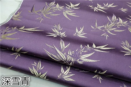 dark lilac 1 meter CF595 листья бамбука Сирень ткань китайский Стиль парча жаккардовые шелковые ткани Cheongsam ткани подушки Шторы одежда - Цвет: dark lilac 1 meter