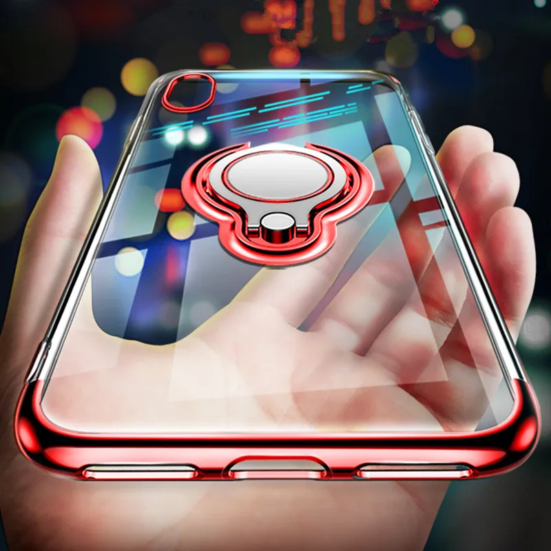 Блестящий Мягкий ТПУ покрытие чехол для iPhone XS Max XR X Чехлы прозрачный блеск ультра