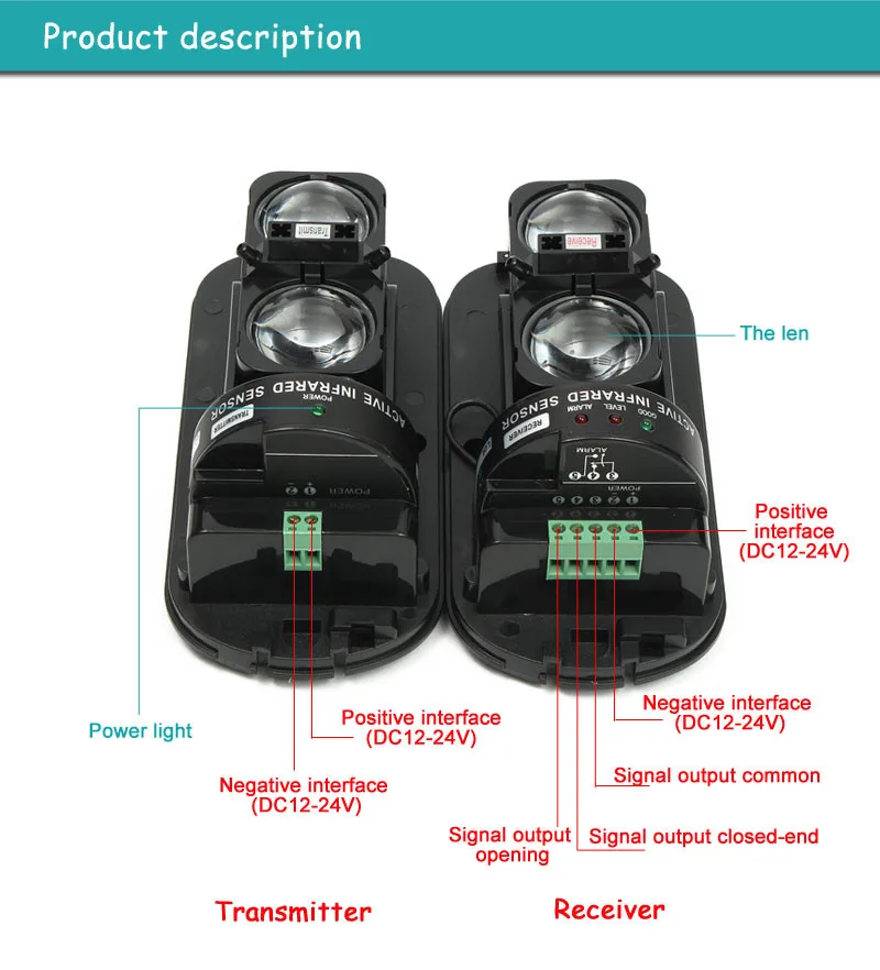 2 шт. поступление инфракрасный детектор проникновения AlarmBurglar сигнализация ABT-100 фотоэлектрический двойной луч периметр забор окно открытый