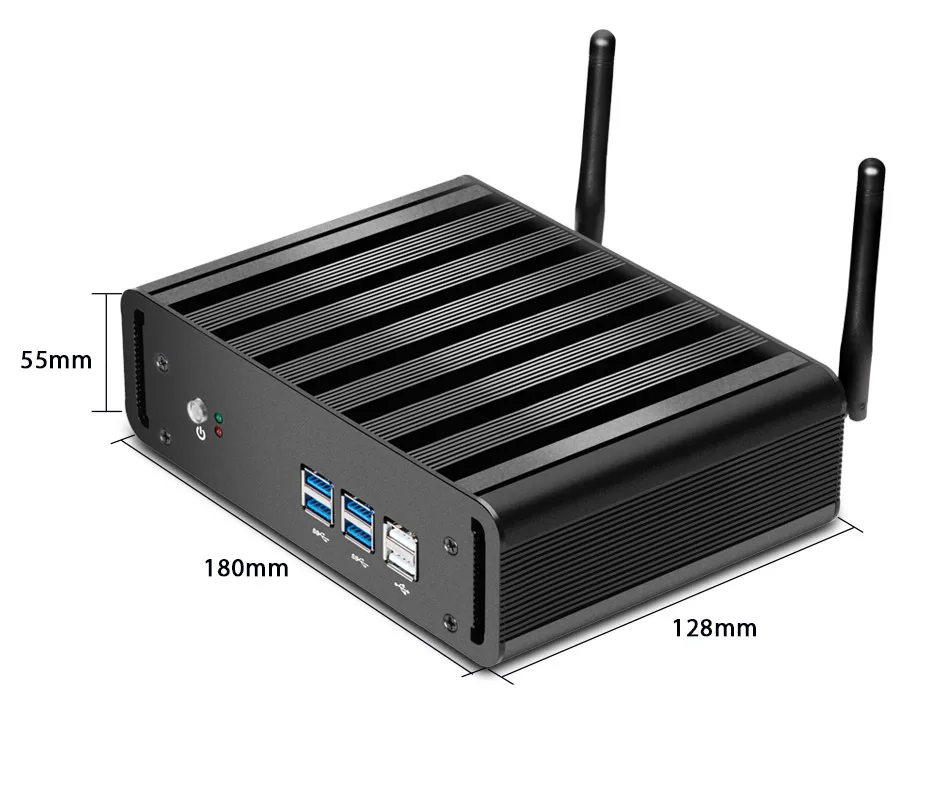 OLOEY Мини ПК Intel Core i7-7500U Windows 10 8GB DDR3L 240GB SSD 300Mbps WiFi Gigabit Ethernet 4K UHD HDMI VGA 6* USB