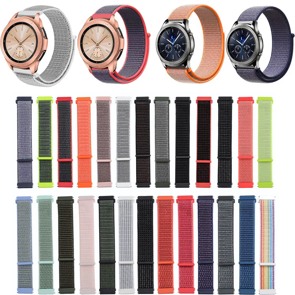 Ремешок 22 20 мм для samsung gear Sport S2 S3 Classic Frontier Watch Band Pebble Time steel Galaxy Watch 42 46mm Huami Amazfit Bip